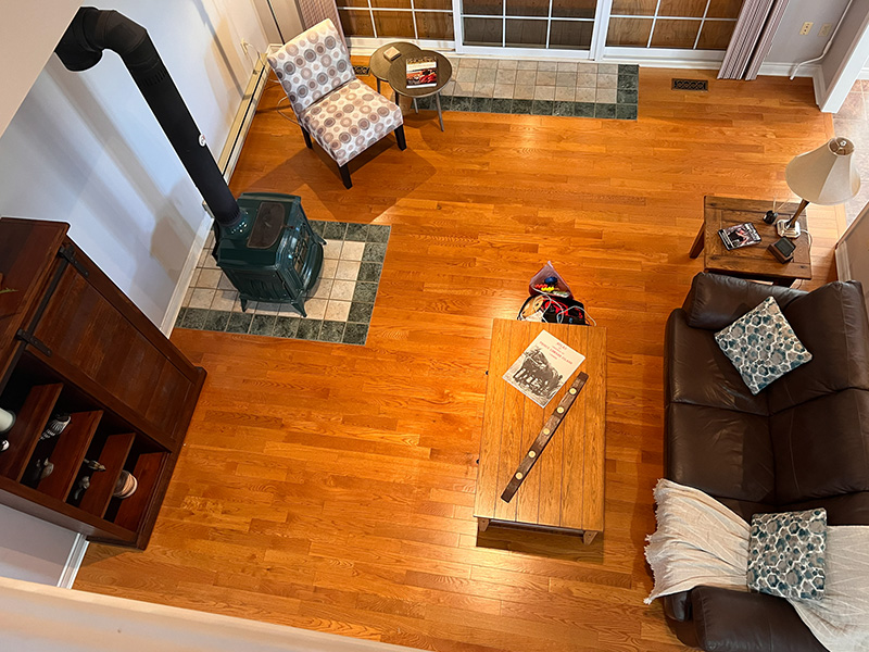 Finished family home interior prepared for sale after downsizing and staging support